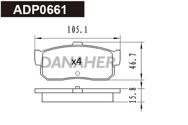 Brake Pad Set, disc brake (ADP0661)