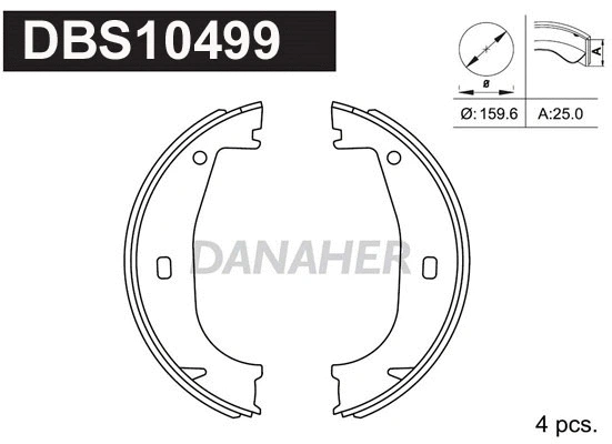 Brake Shoe Set, parking brake (DBS10499)