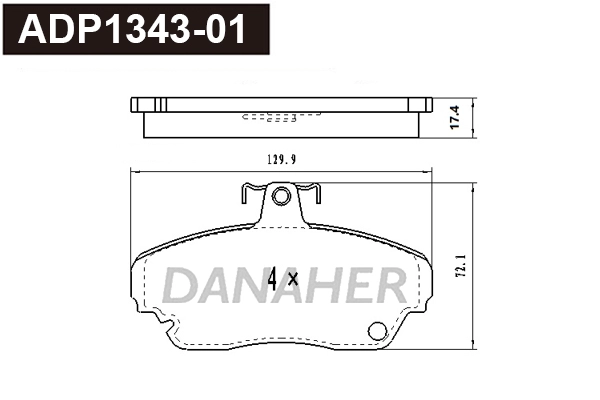 Brake Pad Set, disc brake (ADP1343-01)