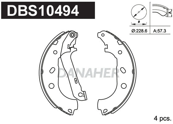 Brake Shoe Set (DBS10494)