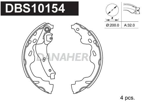 Brake Shoe Set (DBS10154)