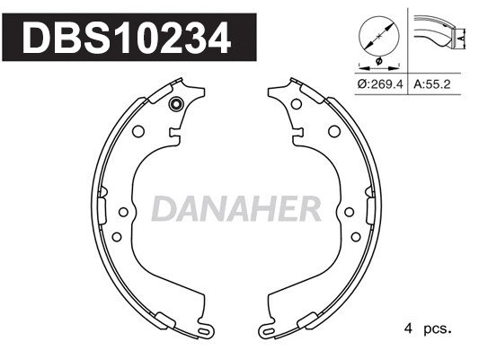 Brake Shoe Set (DBS10234)