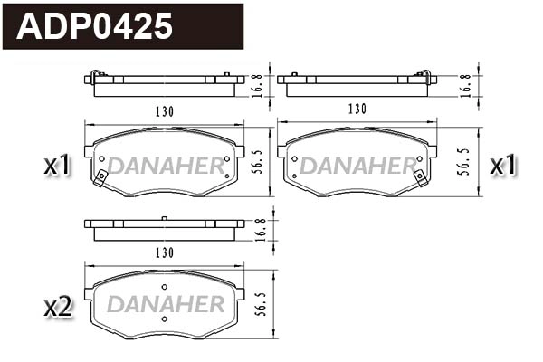 Brake Pad Set, disc brake (ADP0425)