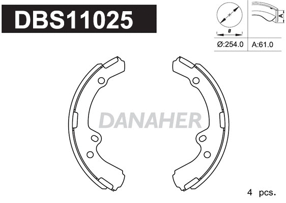 Brake Shoe Set (DBS11025)