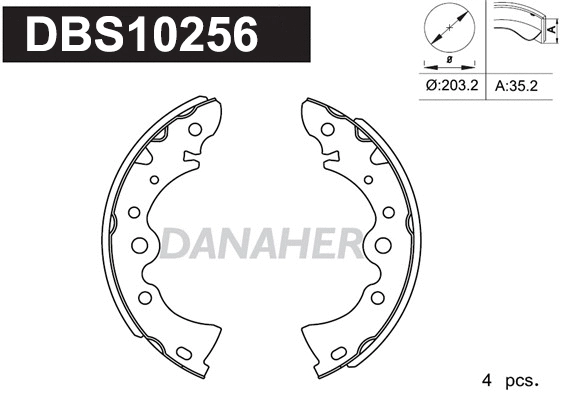 Brake Shoe Set (DBS10256)