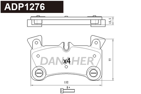 Brake Pad Set, disc brake (ADP1276)