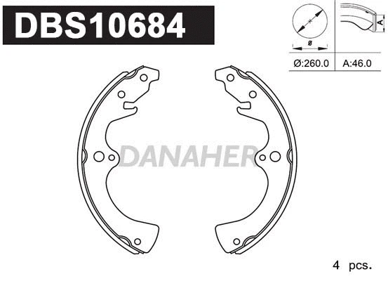 Brake Shoe Set (DBS10684)