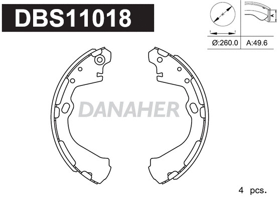 Brake Shoe Set (DBS11018)