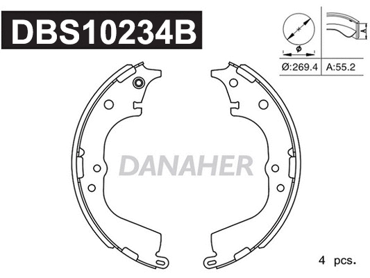 Brake Shoe Set (DBS10234B)