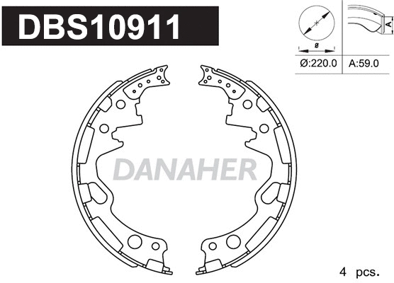 Brake Shoe Set (DBS10911)