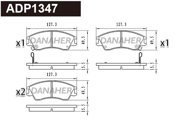 Brake Pad Set, disc brake (ADP1347)