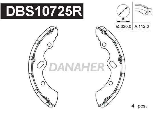 Brake Shoe Set (DBS10725R)