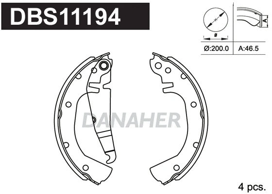 Brake Shoe Set (DBS11194)