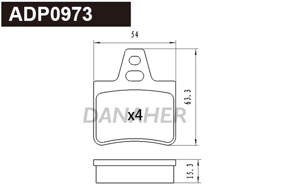 Brake Pad Set, disc brake (ADP0973)