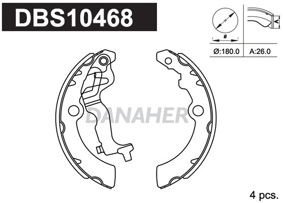 Brake Shoe Set (DBS10468)
