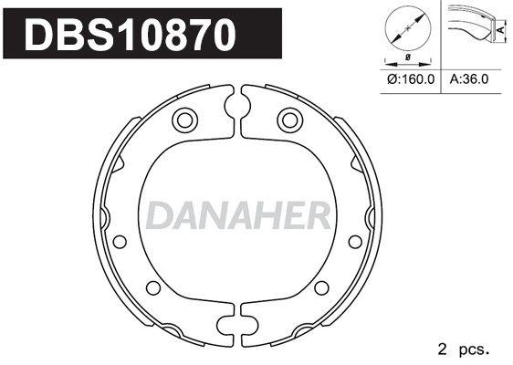 Brake Shoe Set, parking brake (DBS10870)