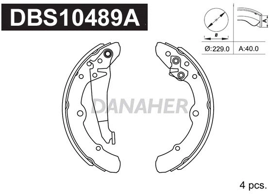 Brake Shoe Set (DBS10489A)