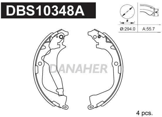 Brake Shoe Set (DBS10348A)