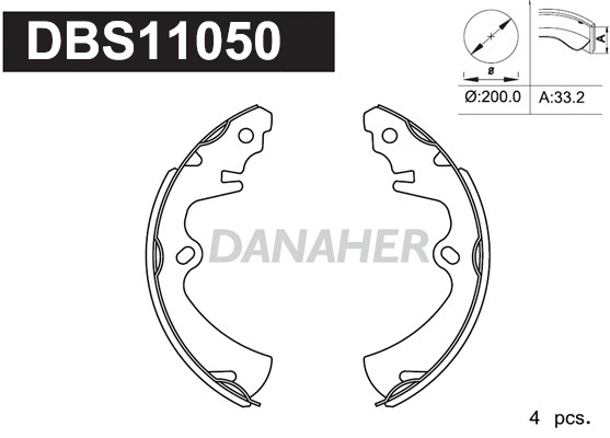 Brake Shoe Set (DBS11050)