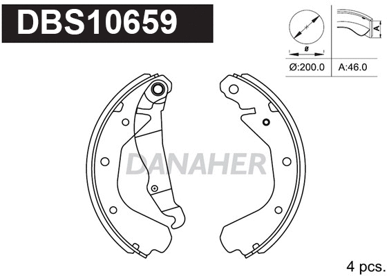 Brake Shoe Set (DBS10659)