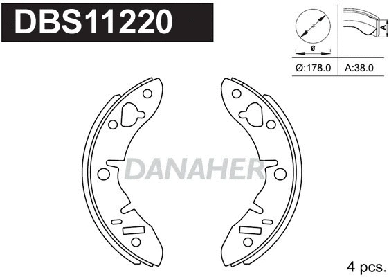 Brake Shoe Set (DBS11220)
