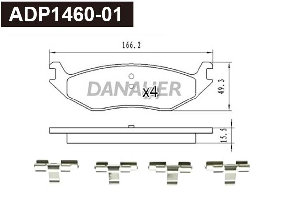 Brake Pad Set, disc brake (ADP1460-01)