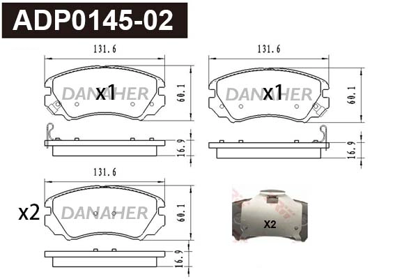 Brake Pad Set, disc brake (ADP0145-02)