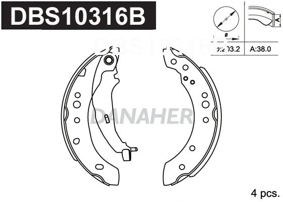 Brake Shoe Set (DBS10316B)