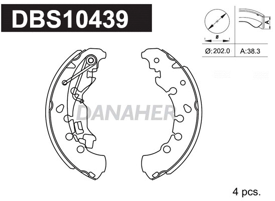 Brake Shoe Set (DBS10439)