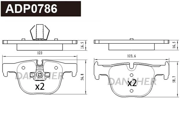 Brake Pad Set, disc brake (ADP0786)
