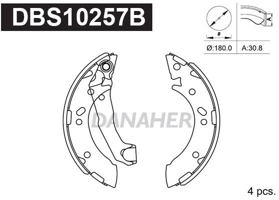 Brake Shoe Set (DBS10257B)