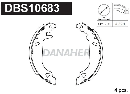 Brake Shoe Set (DBS10683)