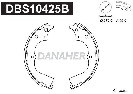 Brake Shoe Set (DBS10425B)