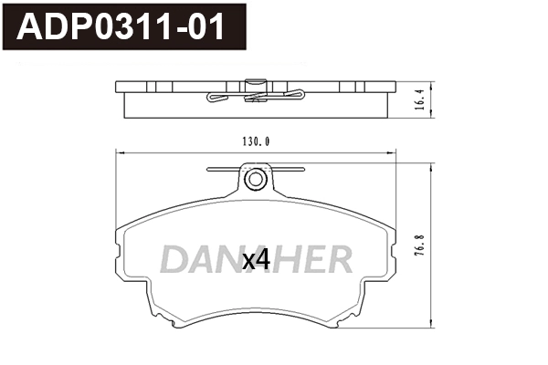 Brake Pad Set, disc brake (ADP0311-01)