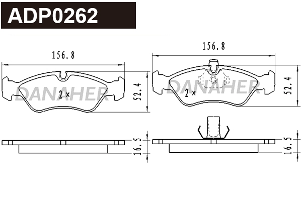 Brake Pad Set, disc brake (ADP0262)