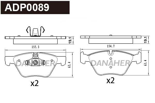 Brake Pad Set, disc brake (ADP0089)
