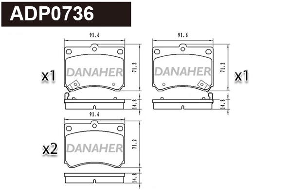 Brake Pad Set, disc brake (ADP0736)