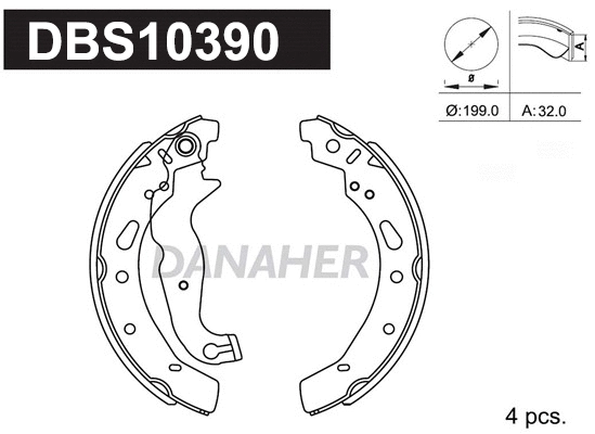 Brake Shoe Set (DBS10390)