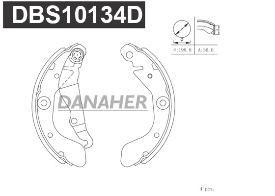 Brake Shoe Set (DBS10134D)