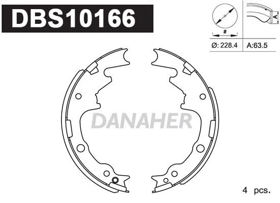 Brake Shoe Set (DBS10166)