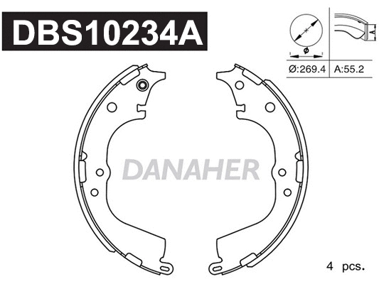 Brake Shoe Set (DBS10234A)