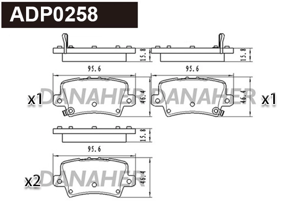 Brake Pad Set, disc brake (ADP0258)