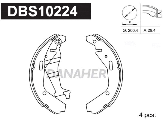Brake Shoe Set (DBS10224)