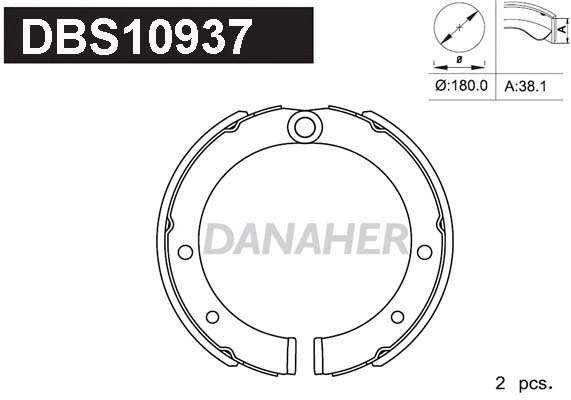 Brake Shoe Set, parking brake (DBS10937)