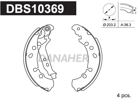 Brake Shoe Set (DBS10369)
