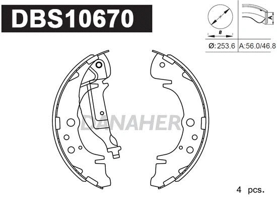 Brake Shoe Set (DBS10670)