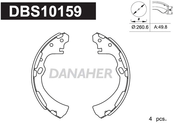 Brake Shoe Set (DBS10159)
