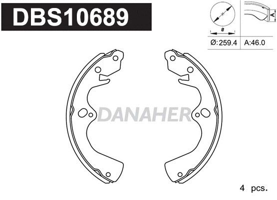 Brake Shoe Set (DBS10689)