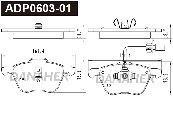 Brake Pad Set, disc brake (ADP0603-01)