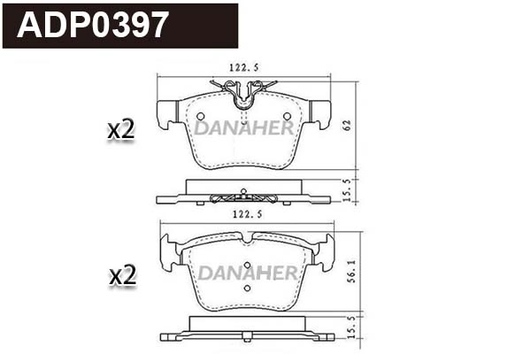 Brake Pad Set, disc brake (ADP0397)
